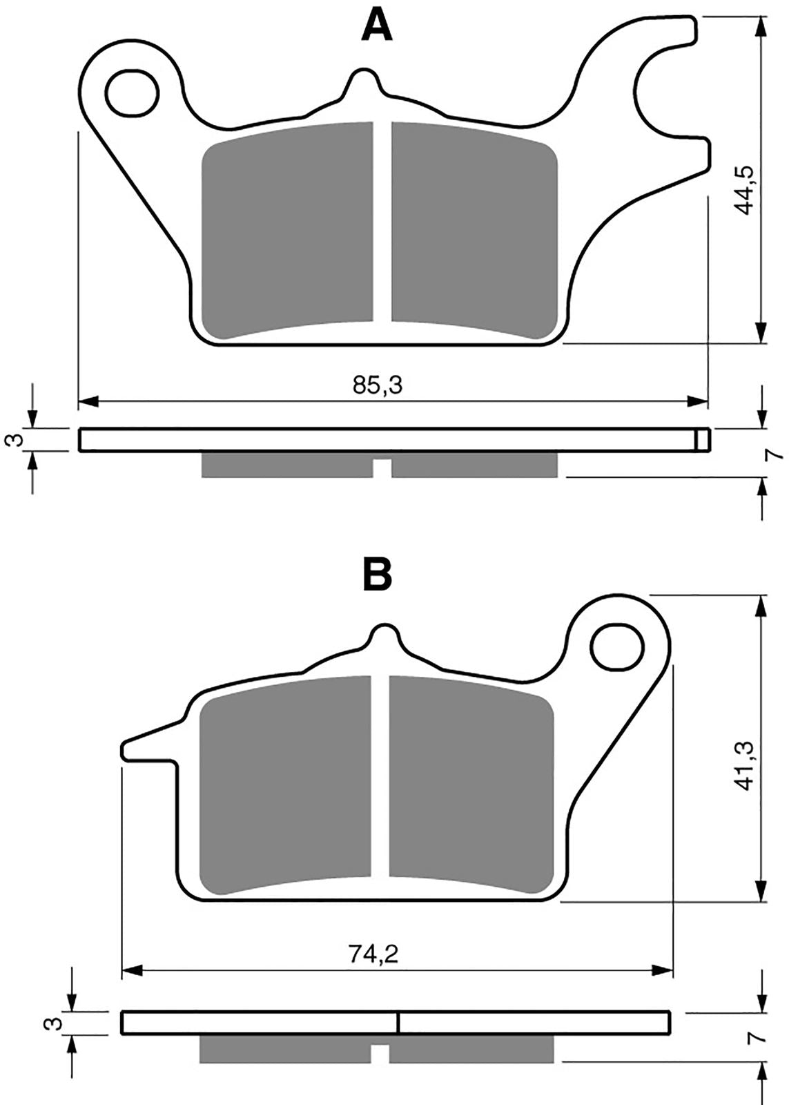 Goldfren Brake Pads AD336, FA625 as fitted Honda AFS110 12-13 Front