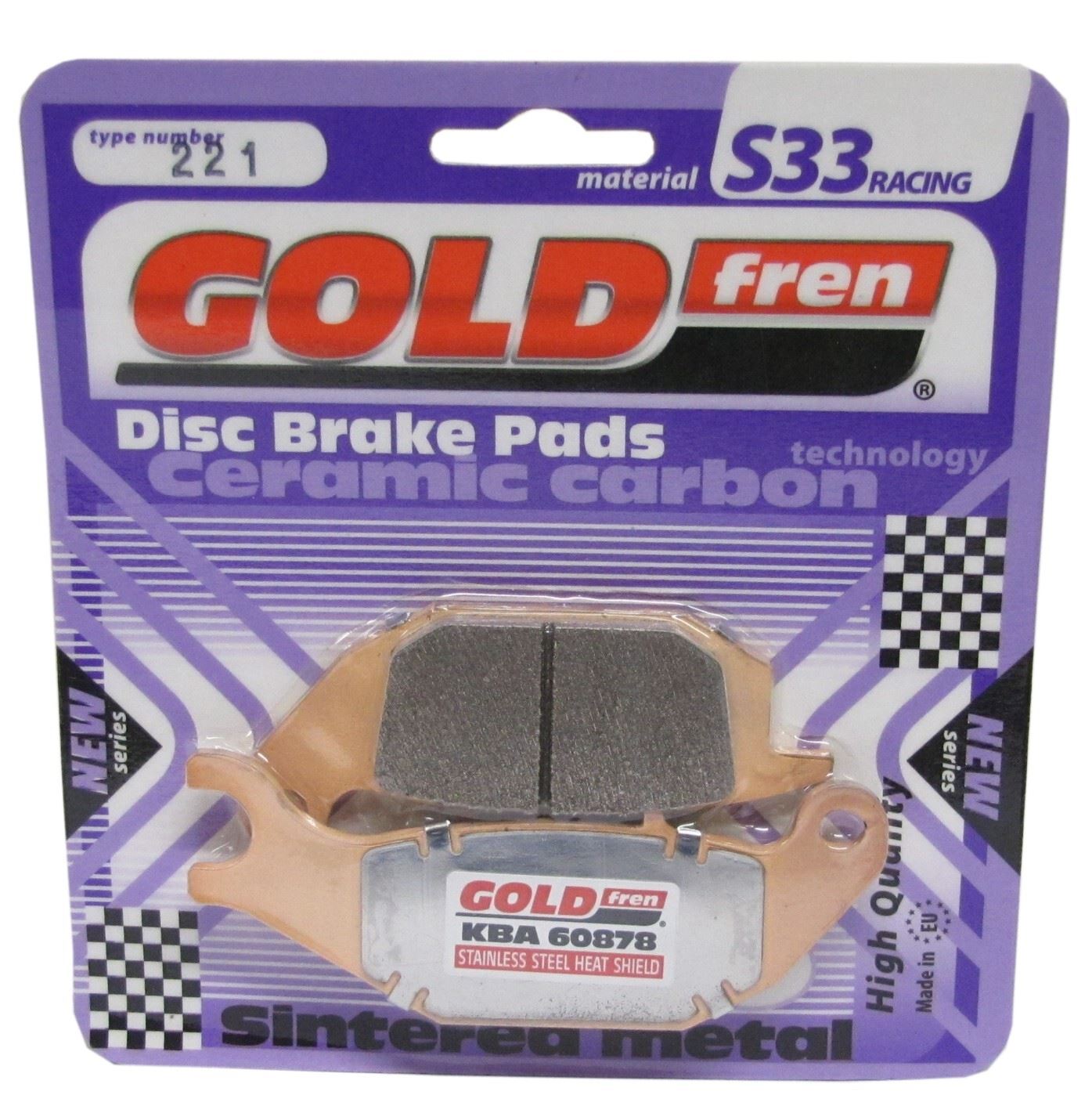 Goldfren Brake Pads S33-221, FA343, SBS784, FDB2143, DP129 Honda CBR125R