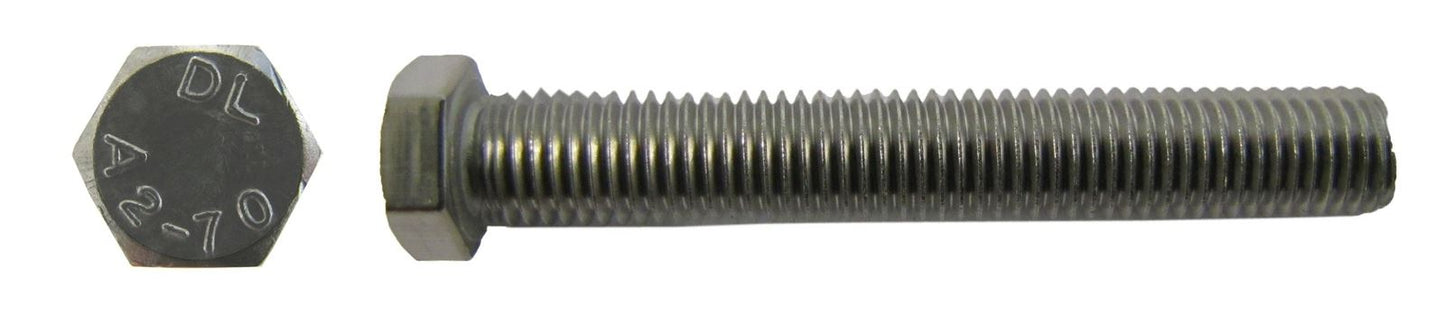 Bolts Hexagon Stainless Steel 10mm x 85mm (1.25mm Pitch) Per 20