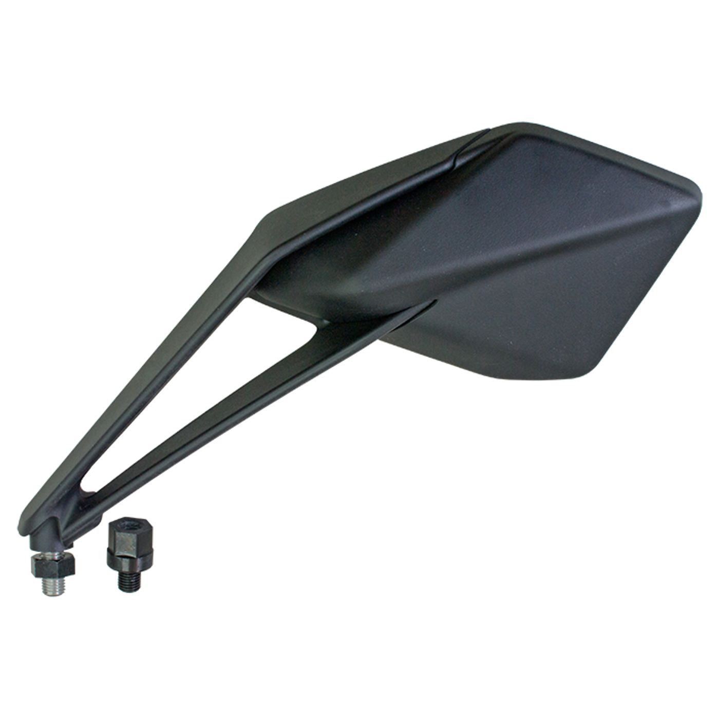 Mirror Left 10mm Black Kawasaki Z1000 (ZR1000F) 14-16, Z1000 ABS (Z1000G) 14-16, Z1000R (ZR1000J) 17-20, Z1000 (ZR1000H) 18-20 (E-Marked) OE Refs: 56001-0291-46V, 56001-0343-46V