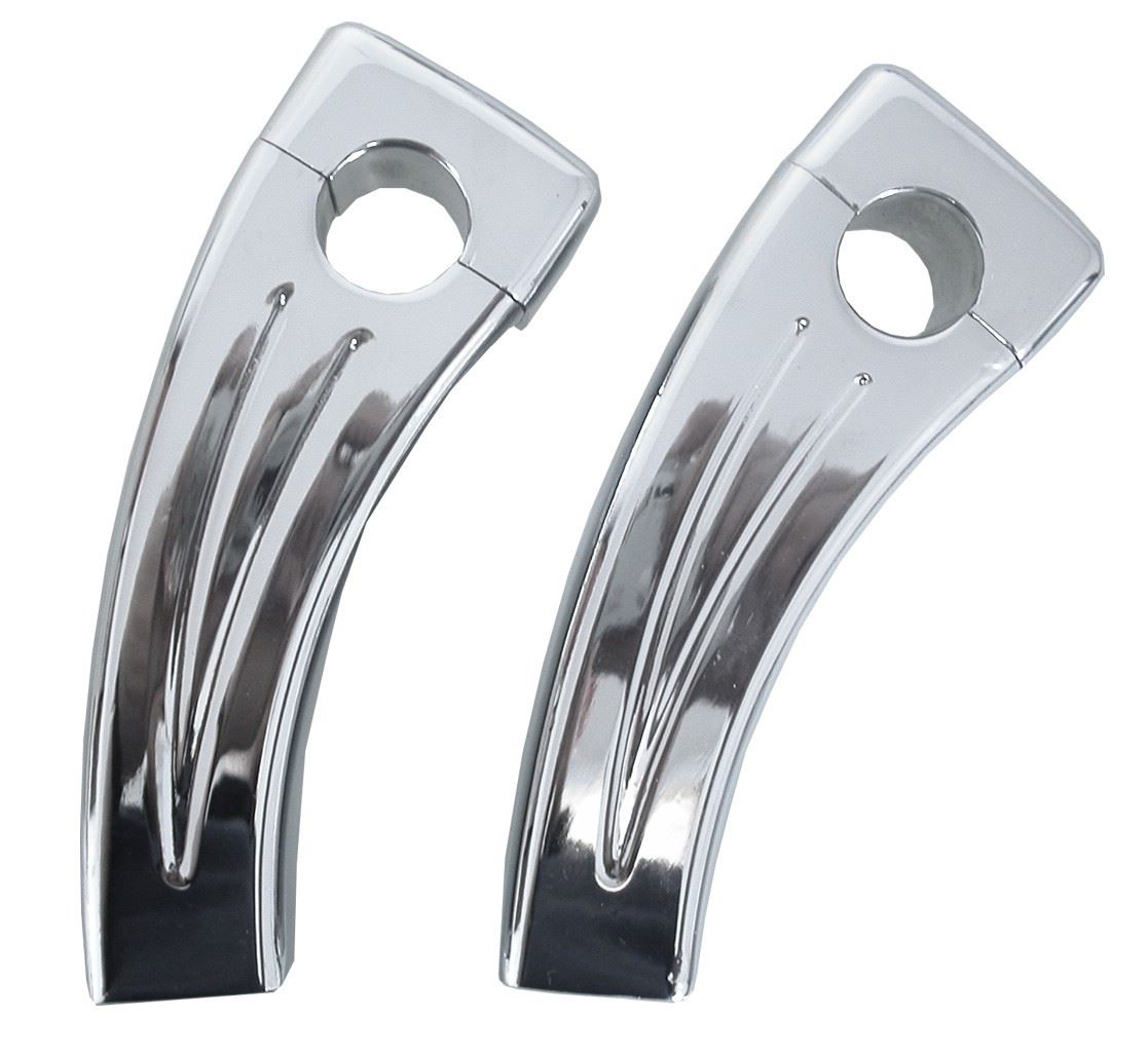 Chrome Billet Pair Rectangle 4" Pullback Risers For 1" Handlebars