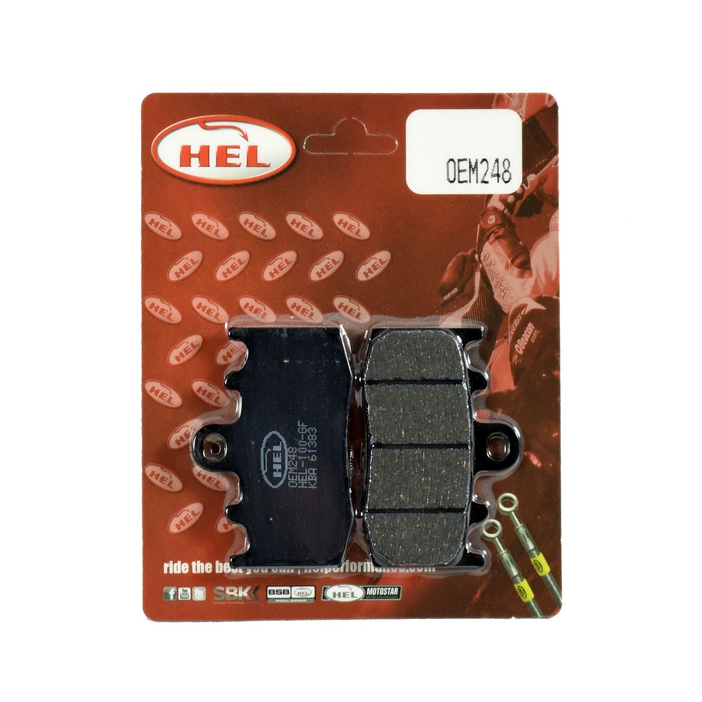 Hel Brake Pad OEM248,AD196,FA335 for Sports,Touring,Commuting