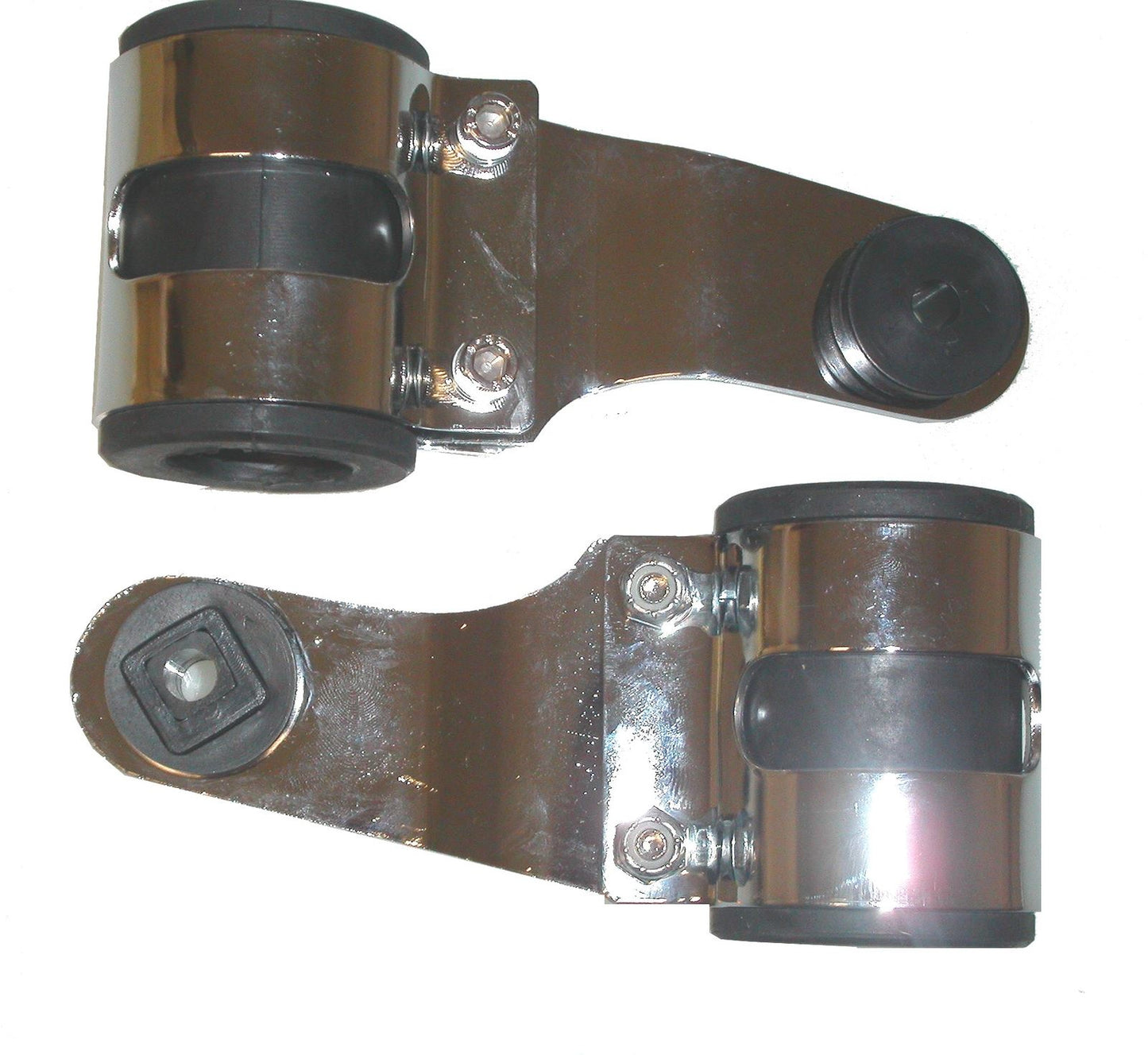 HeadLight Brackets Chrome Deluxe For Forks 26mm to 37mm (Pair)