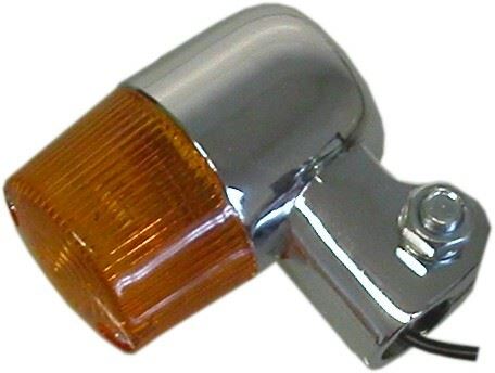 Complete Indicator Mini Round Chrome Stem Length 21mm,OD.35mm(Amber)