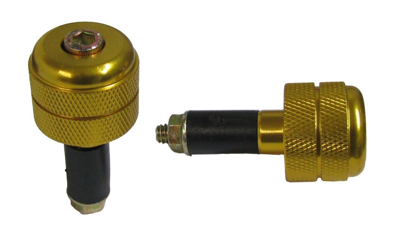 Handlebar Bar End for Alloy Handlebar Bars Gold (Pair) Alloy 7/8"