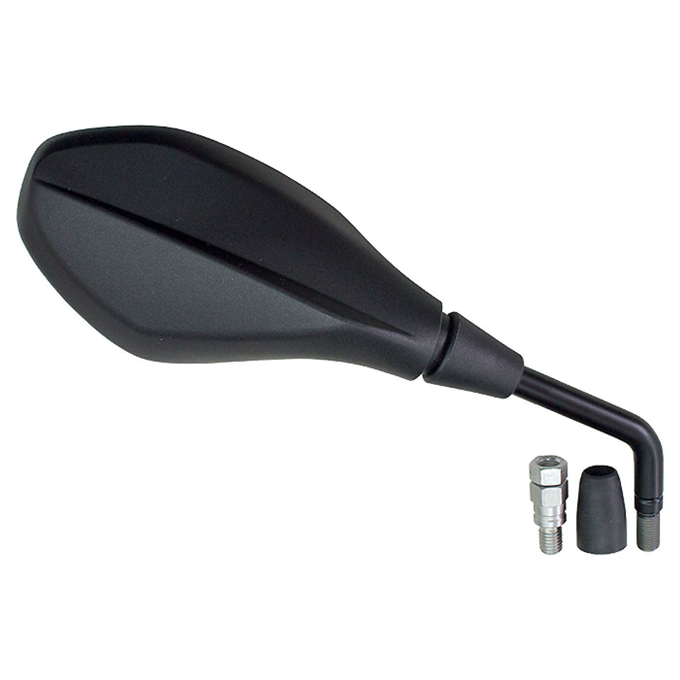 Mirror Right 10mm Black BMW S1000XR 14- (K49), S1000R 21- (K49), R1200GS Adventure 12-18 (K51), R1250GS Adventure 17- (K51), R1200GS 11-18 (K50), R1250GS 17- (K50), R nineT 13-16 (K21) OE Refs: 51168567448, 51168358612, 51168533686