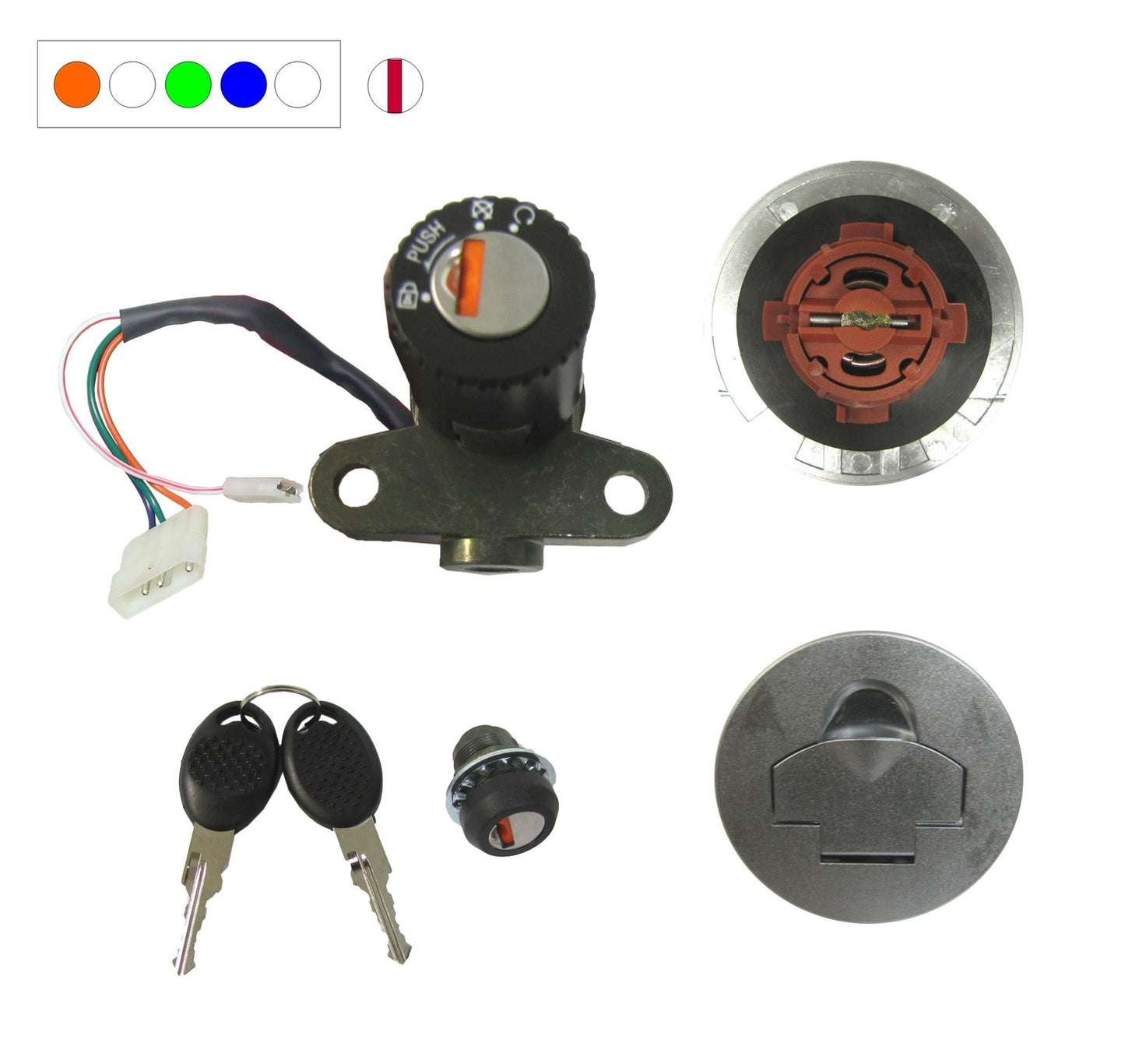 Ignition Switch Lock Set Aprilia RS125(4 Wire)Pegaso 650