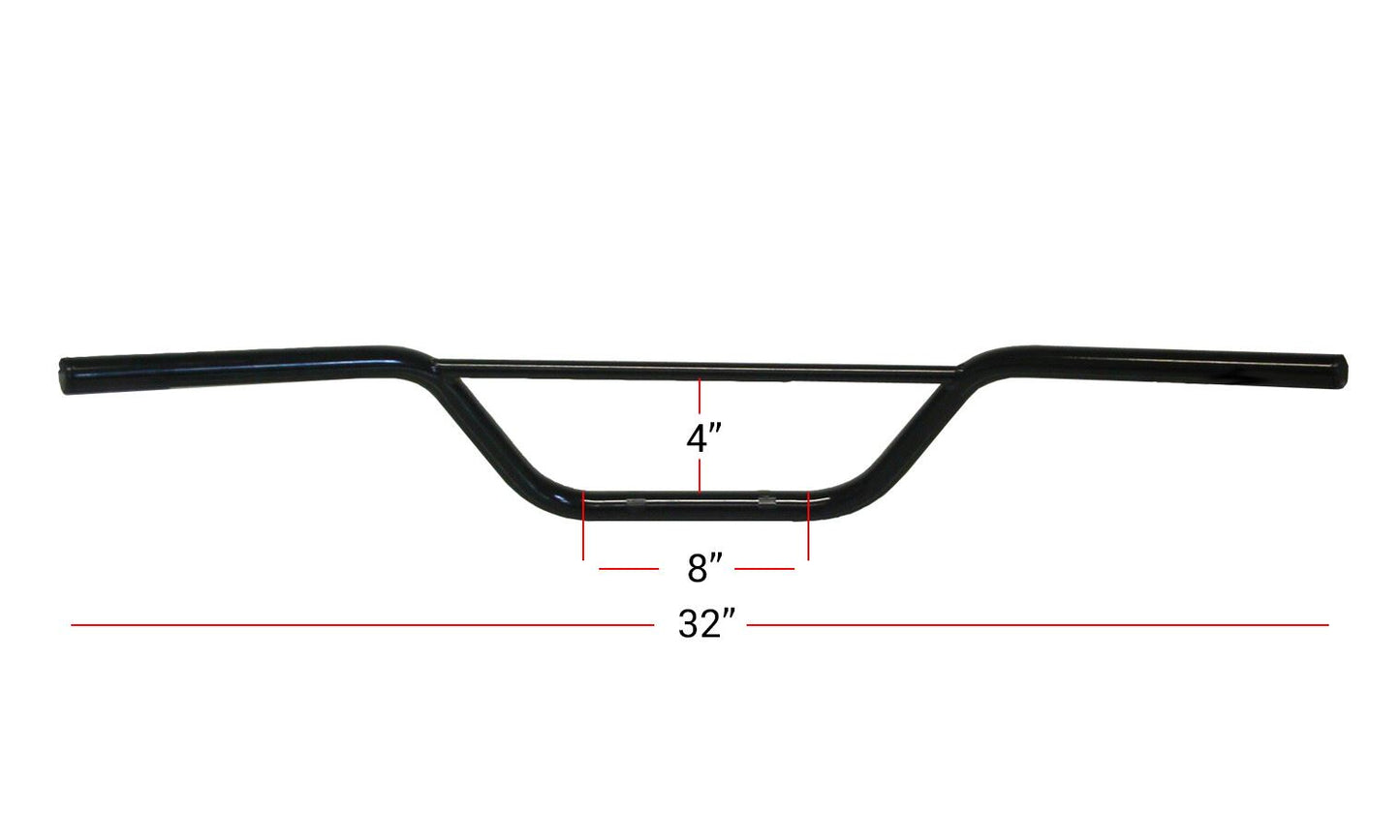 Handlebar 7/8'' Black Trail 4'' Rise Slight Pull Back 6.5'' Centre