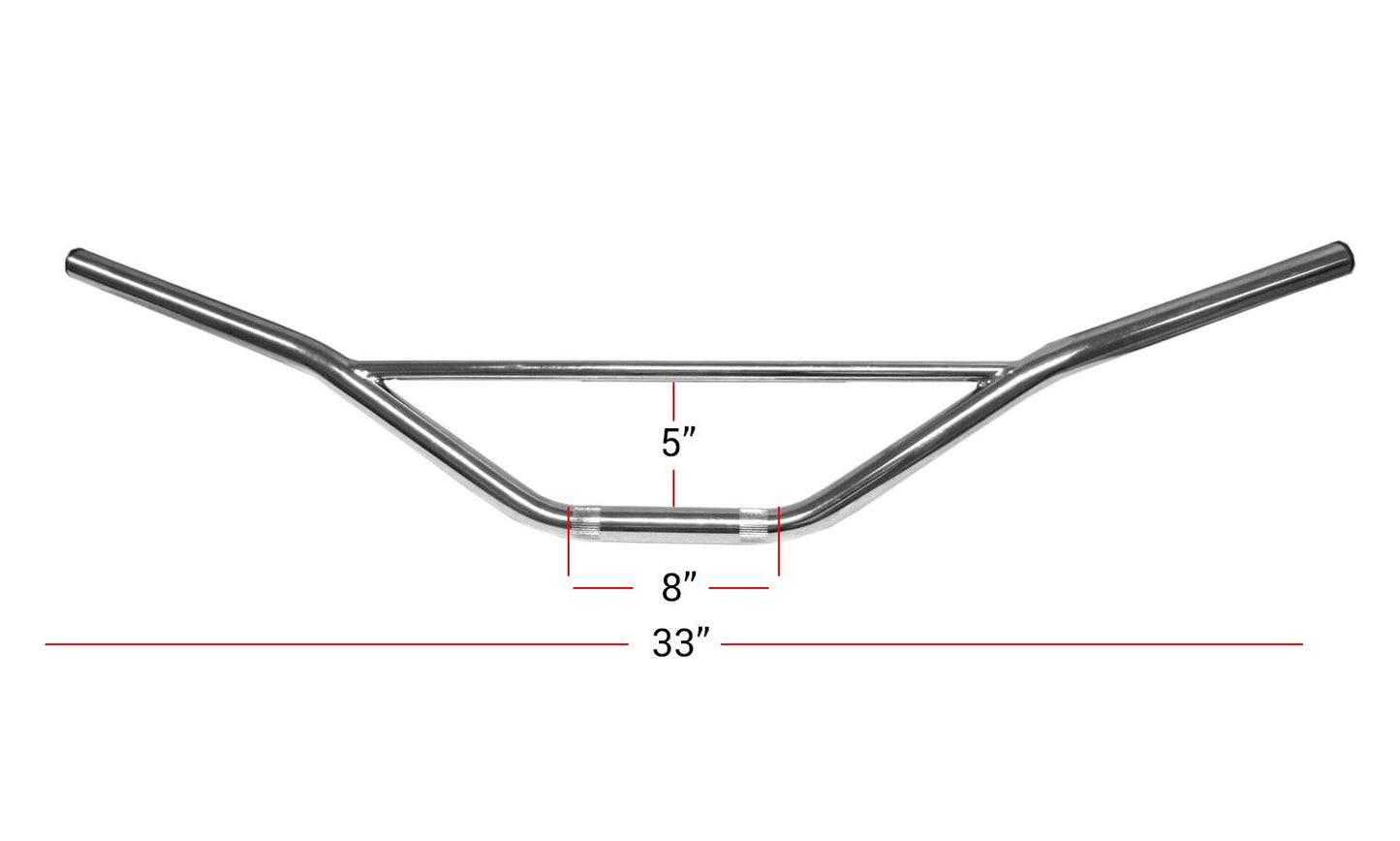 Handlebar 7/8'' Chrome Trail 4'' Rise Yamaha XT500 33'' Long