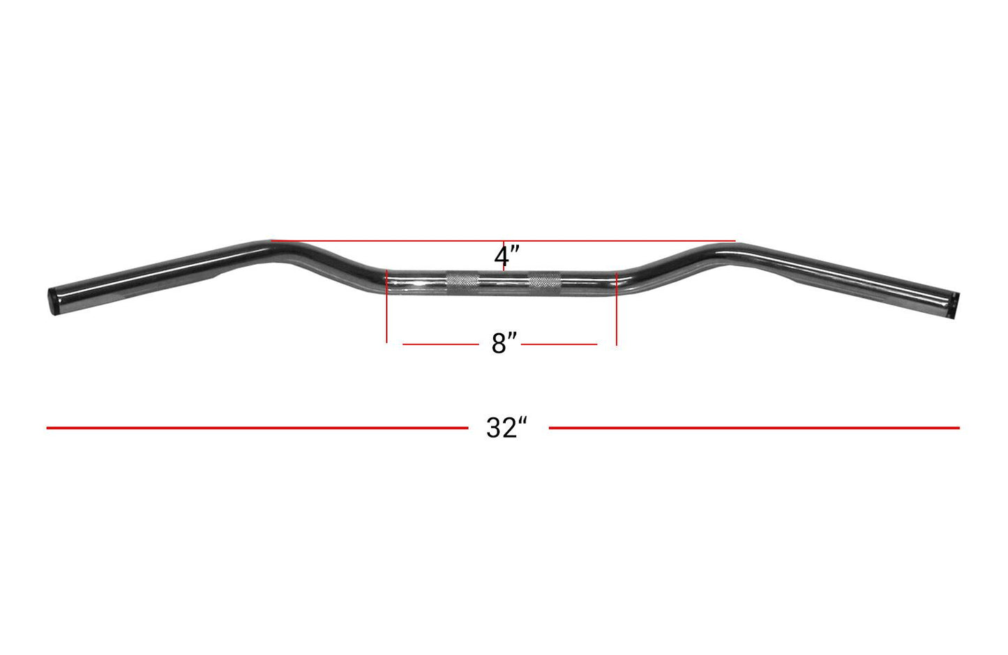 Handlebar 1'' Chrome Glide Style 2'' Rise With Dimples