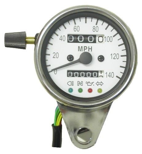 Speedo 60mm White face with luminous lighting,warning lights (Each)
