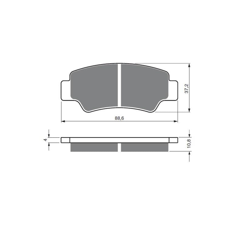 Goldfren Brake Pads AD390 CF Moto