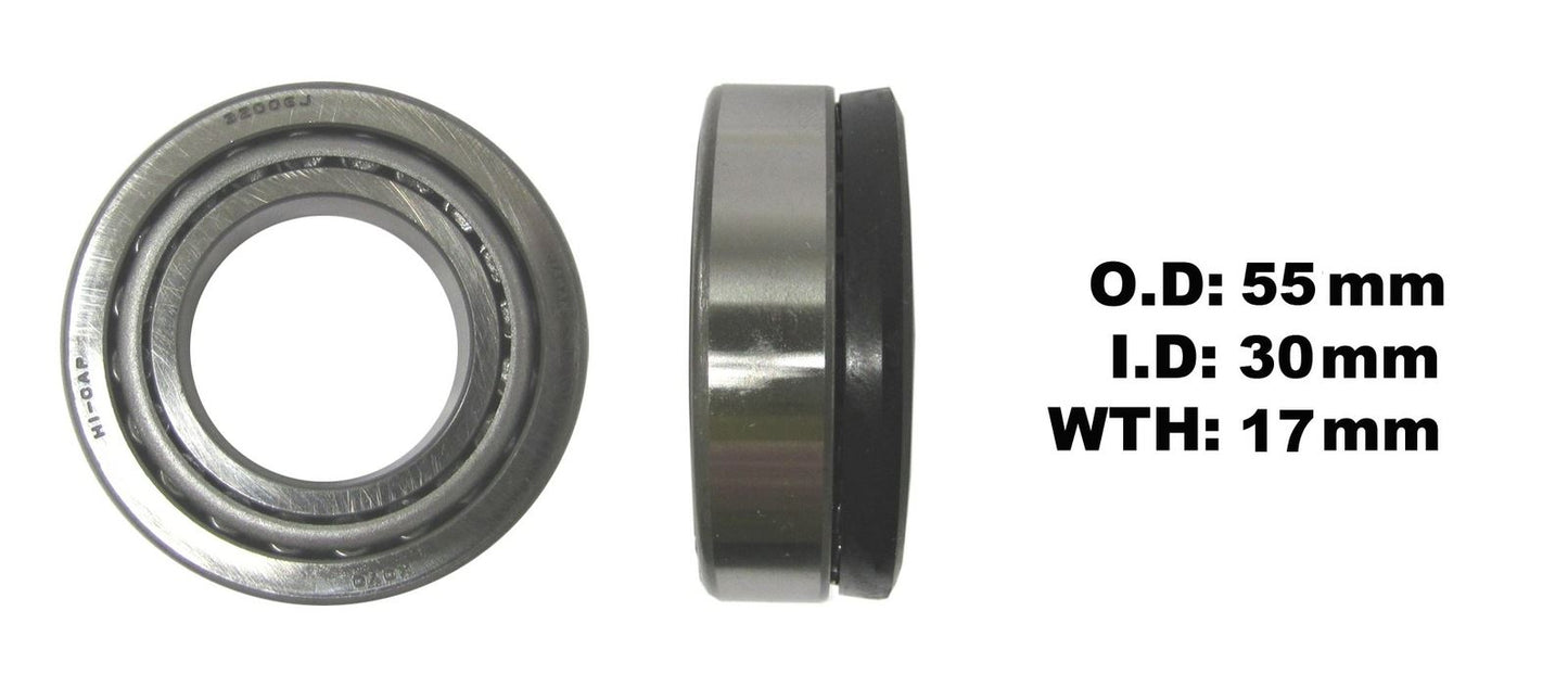 Taper Bearing ID 30mm x OD 55mm x Thickness 17mm & Seal