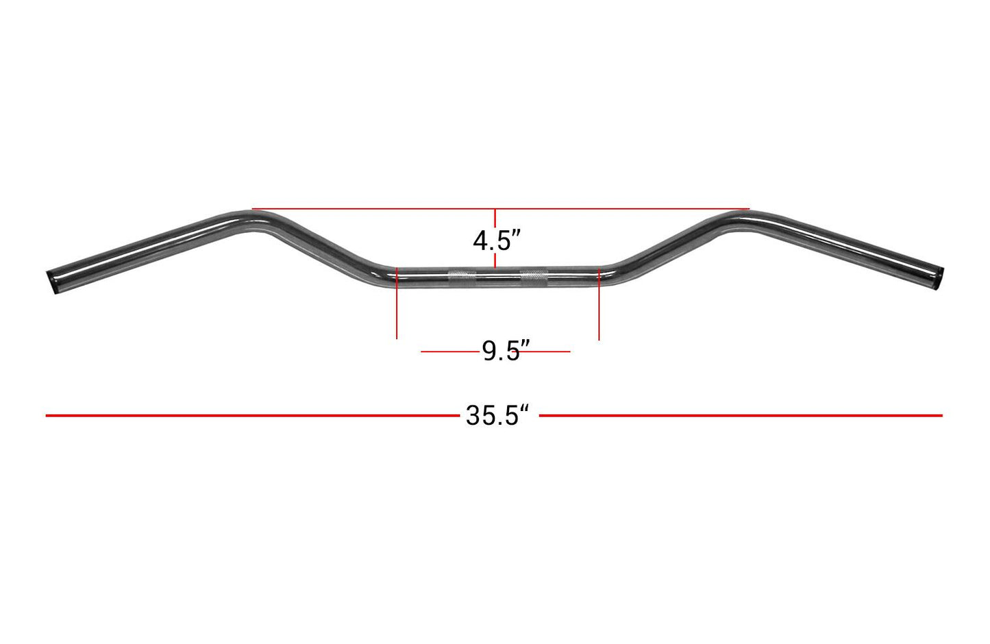 Handlebar 1'' Chrome Glide 4'' Rise With Dimples