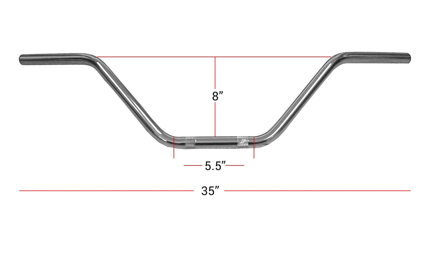 Handlebar 7/8'' Chrome 6.50'' Rise