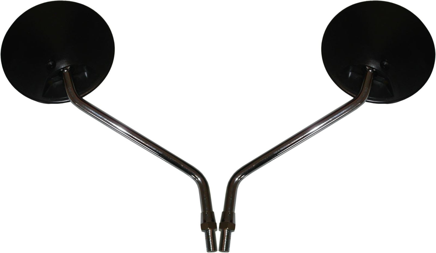 Mirrors Left & Right 10mm Black Round Honda CG125 Brazil