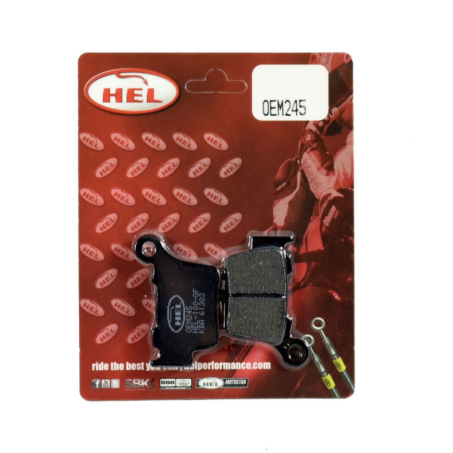 Hel Brake Pad OEM245,AD191,FA368 for Sports,Touring,Commuting