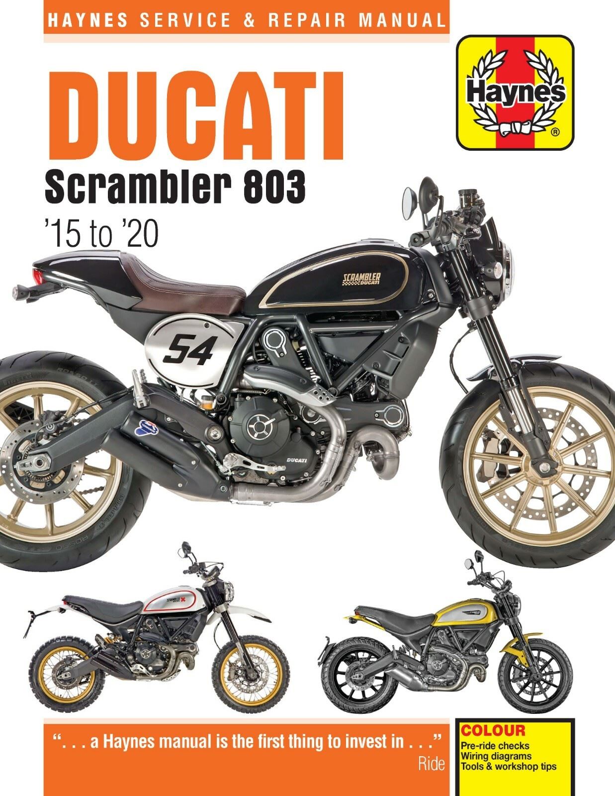 Haynes Workshop Manual For Ducati 803 Scrambler 2015 2016 2017 2018 2019