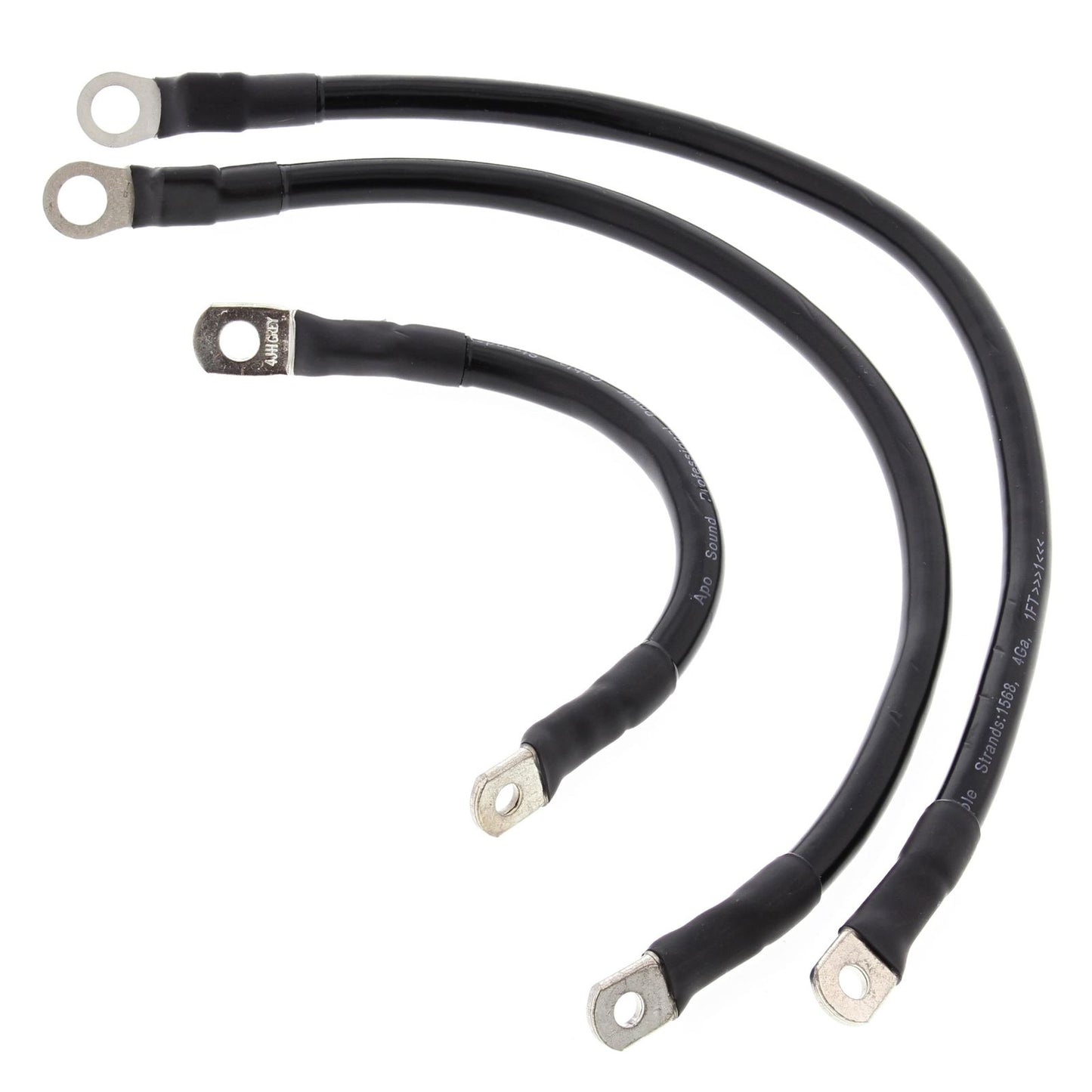 Battery Cable Kit Black Harley FLST Heritage Softail 86-88, FXST Softail 84-88, FXSTC Softail Custom 86-88
