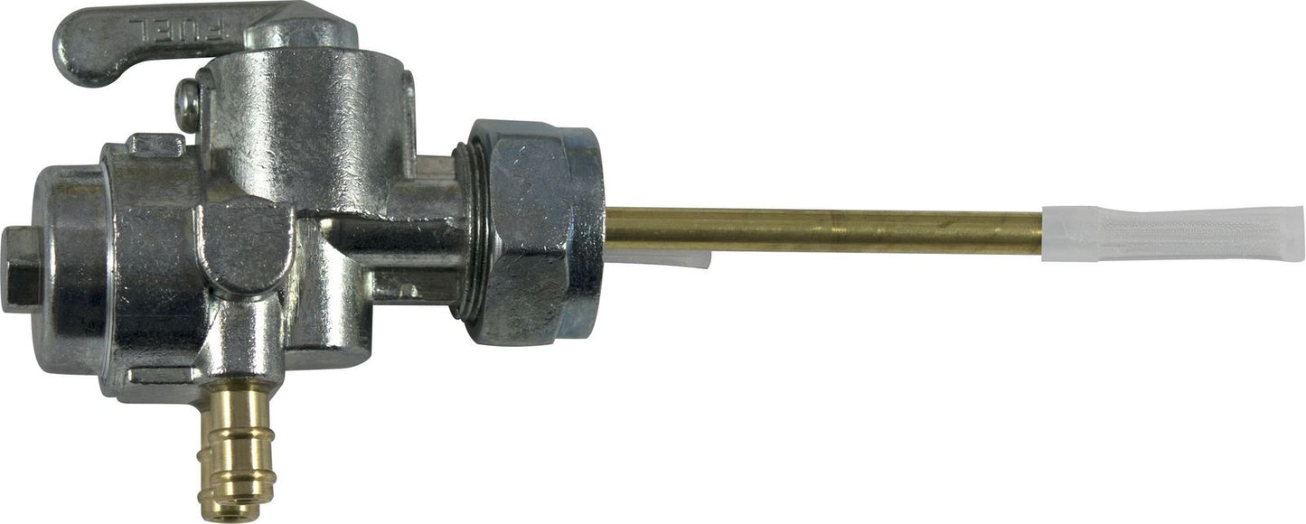 Petrol Tap 14mm x 1.25mm with right hand outlet, on, off & res