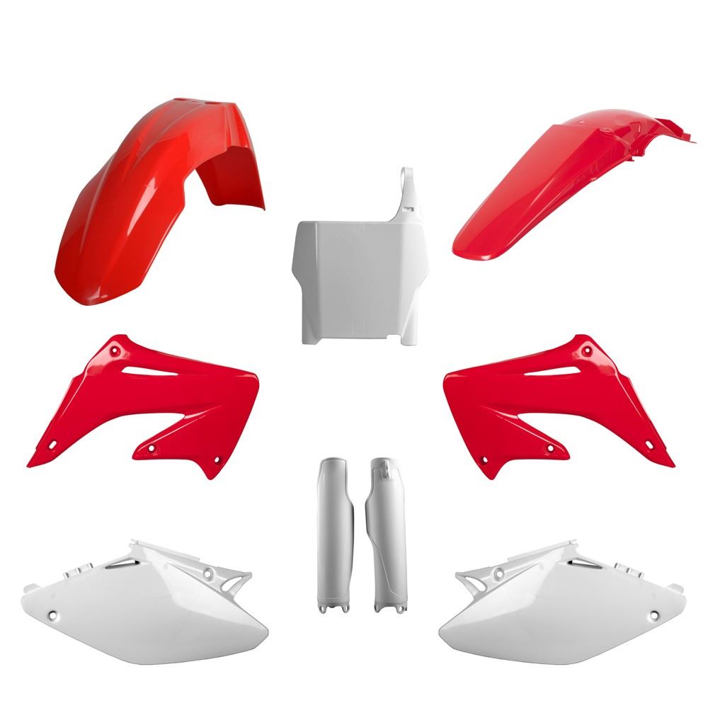 POLISPORT PLASTIC KIT + FORK GUARDS HONDA CR125/250 04-07, 02-03 RE-STYLE