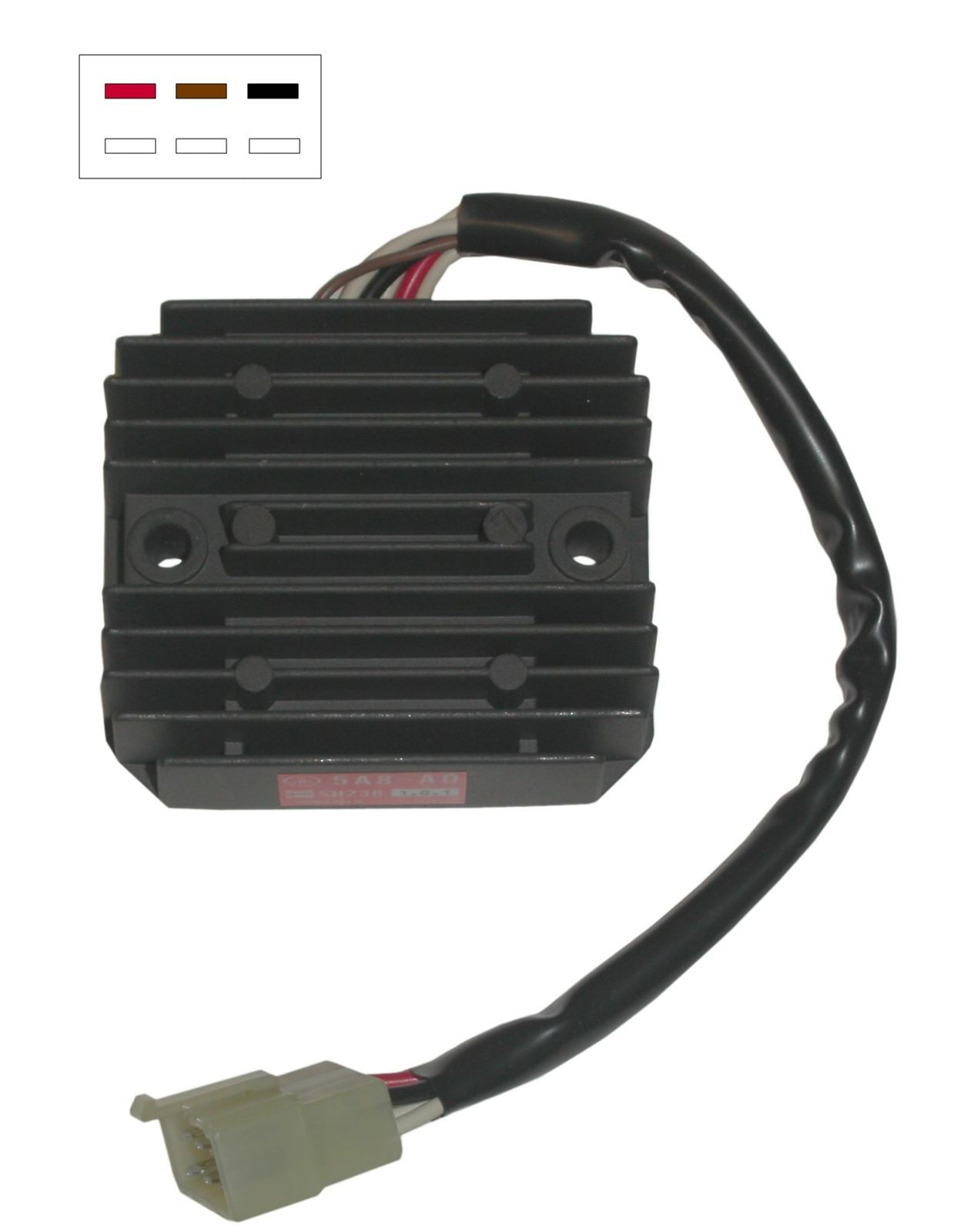 TourMax Regulator/Rectifier Yamaha XV920, XTZ660/750 6 Wires SH238 OE Ref: 5A8-81960-A0