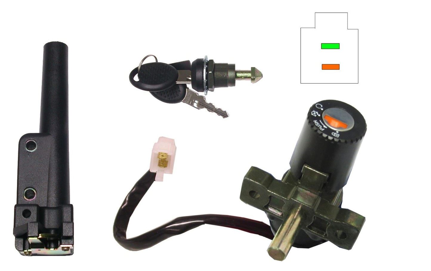 Ignition Switch & Seat Lock Aprilia SR50 Di-Tech 2 Wire