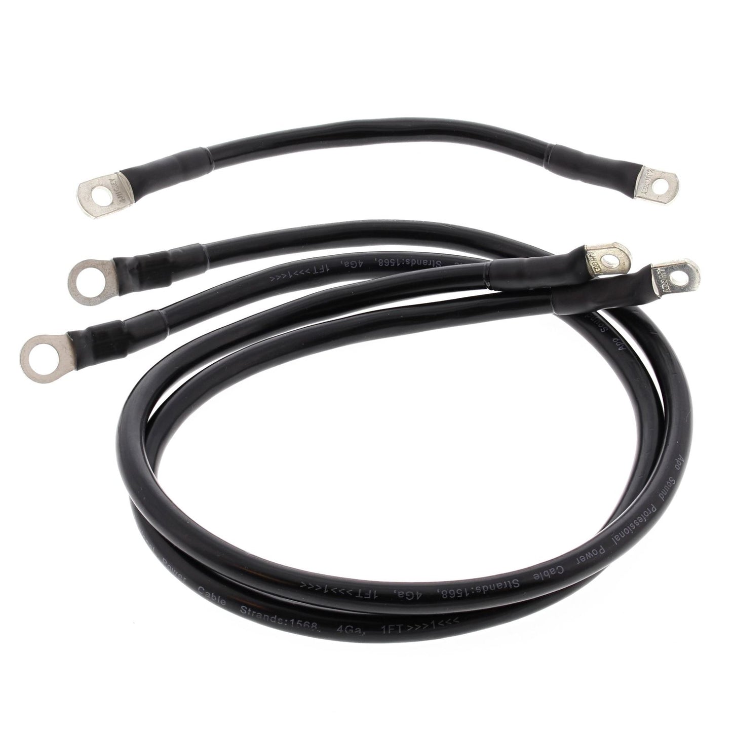Battery Cable Kit Black Harley FLH Electra Glide 80-81, FLHT Electra Glide 82-88, FLHTC Chrome 1985, FLHTC Electra Glide Classic 82-88, FLHTC Special 86-88, FLT Tour Glide 80-83, FLTC Liberty 86-88, FLTC Tour Glide Classic 80-88