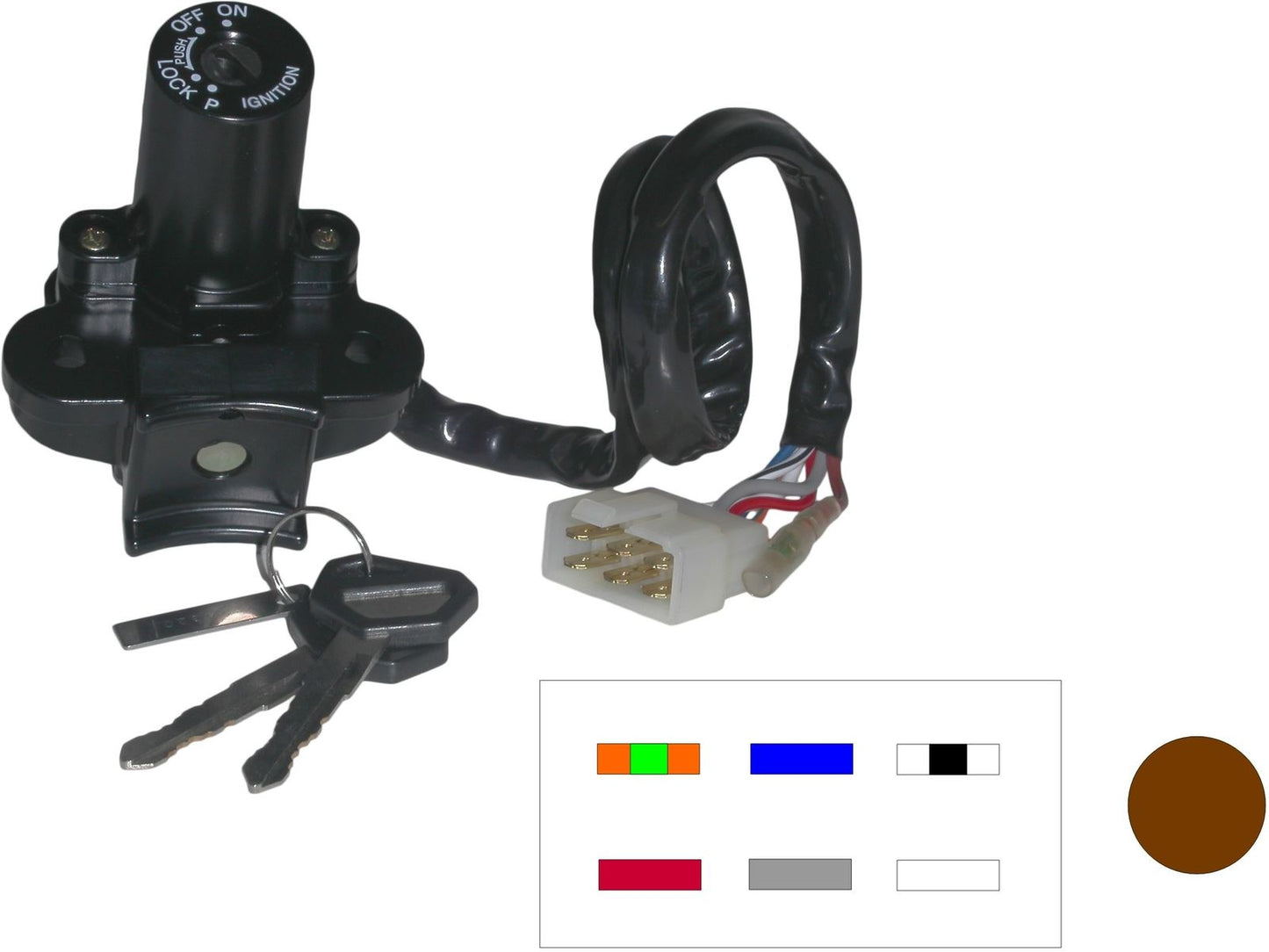 Ignition Switch Kawasaki ZXR750, ZX400L1-L5 89-90 (7 Wires) 27005-1161