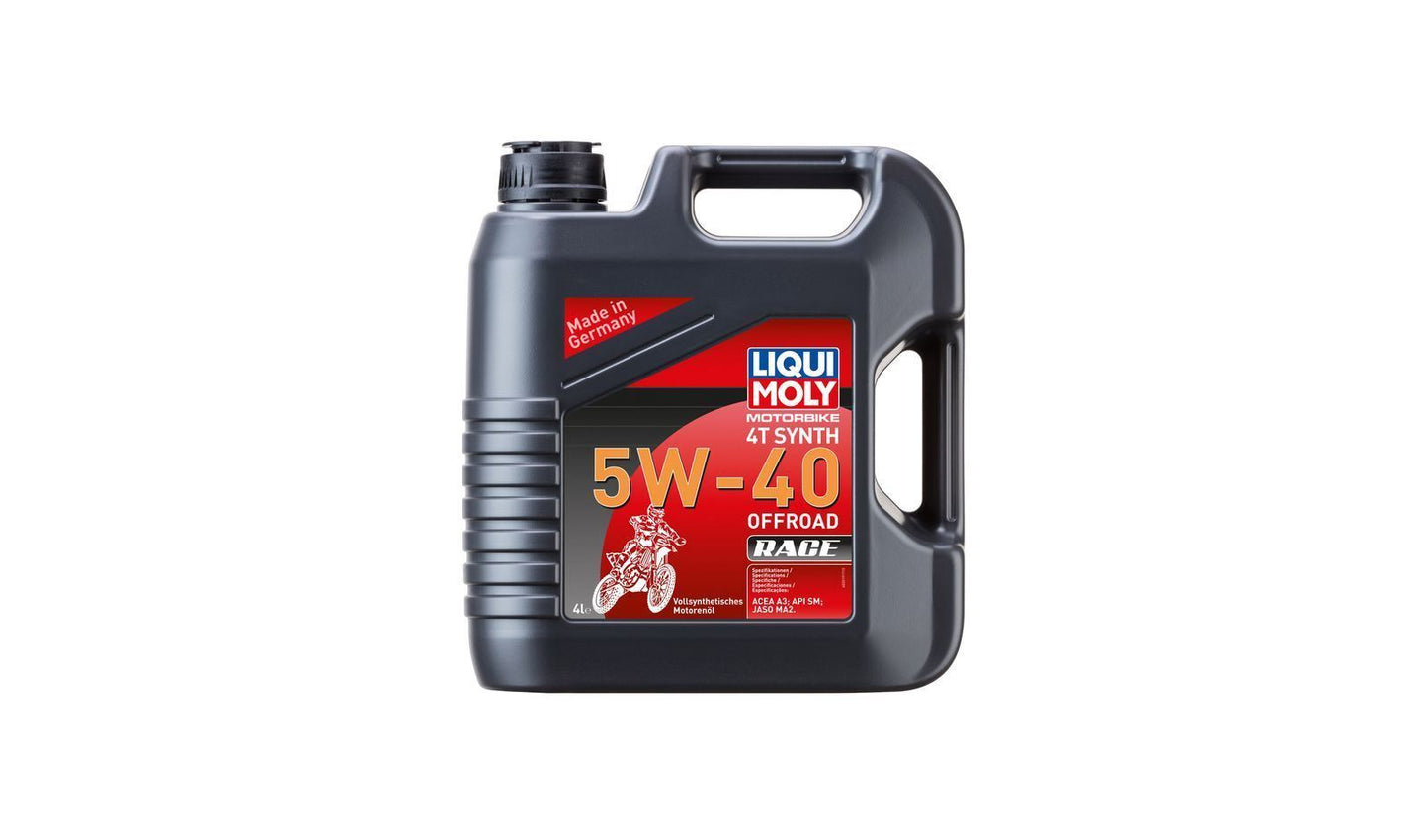 Liqui Moly 4T Motorbike Race 5w40 Off Road Fully Synthetic Oil 4 Litres