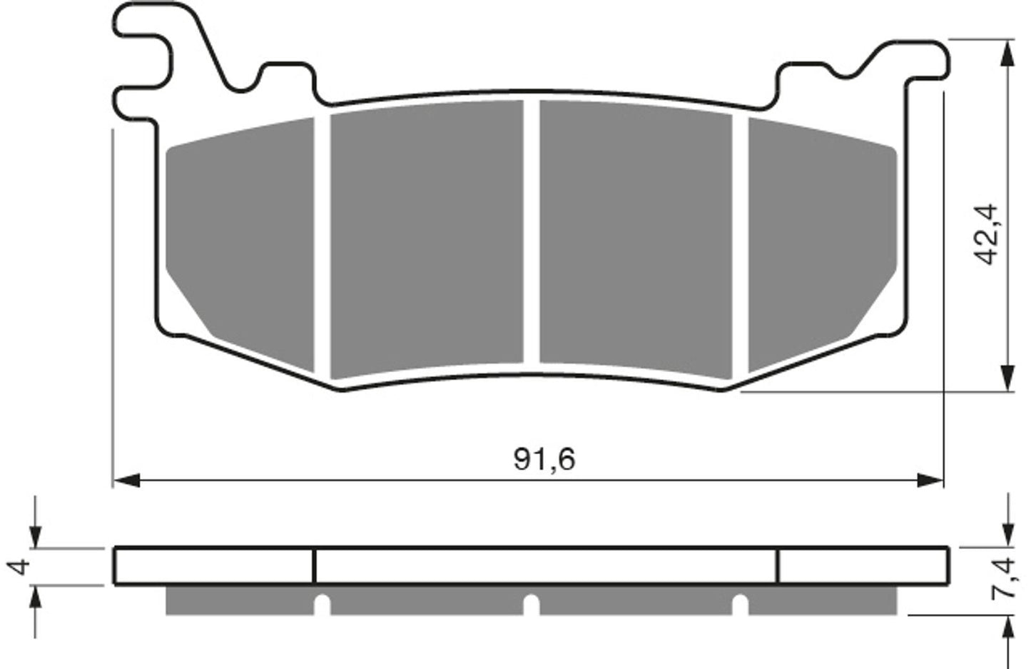 Goldfren AD451 Aprilia RSV-4 1100 Front 2025, Ducati 1103 Panigale V4 2025 Front, KTM 990 RC-R 2025, 1390 Superduke 2025 Front