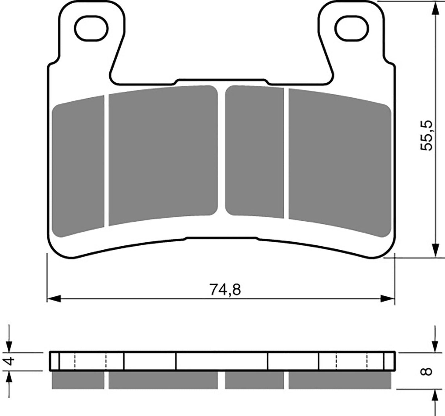 Goldfren Brake Pads GP7-324,FA296 as fitted to ZX6-R 13 Front Radial Caliper Pair