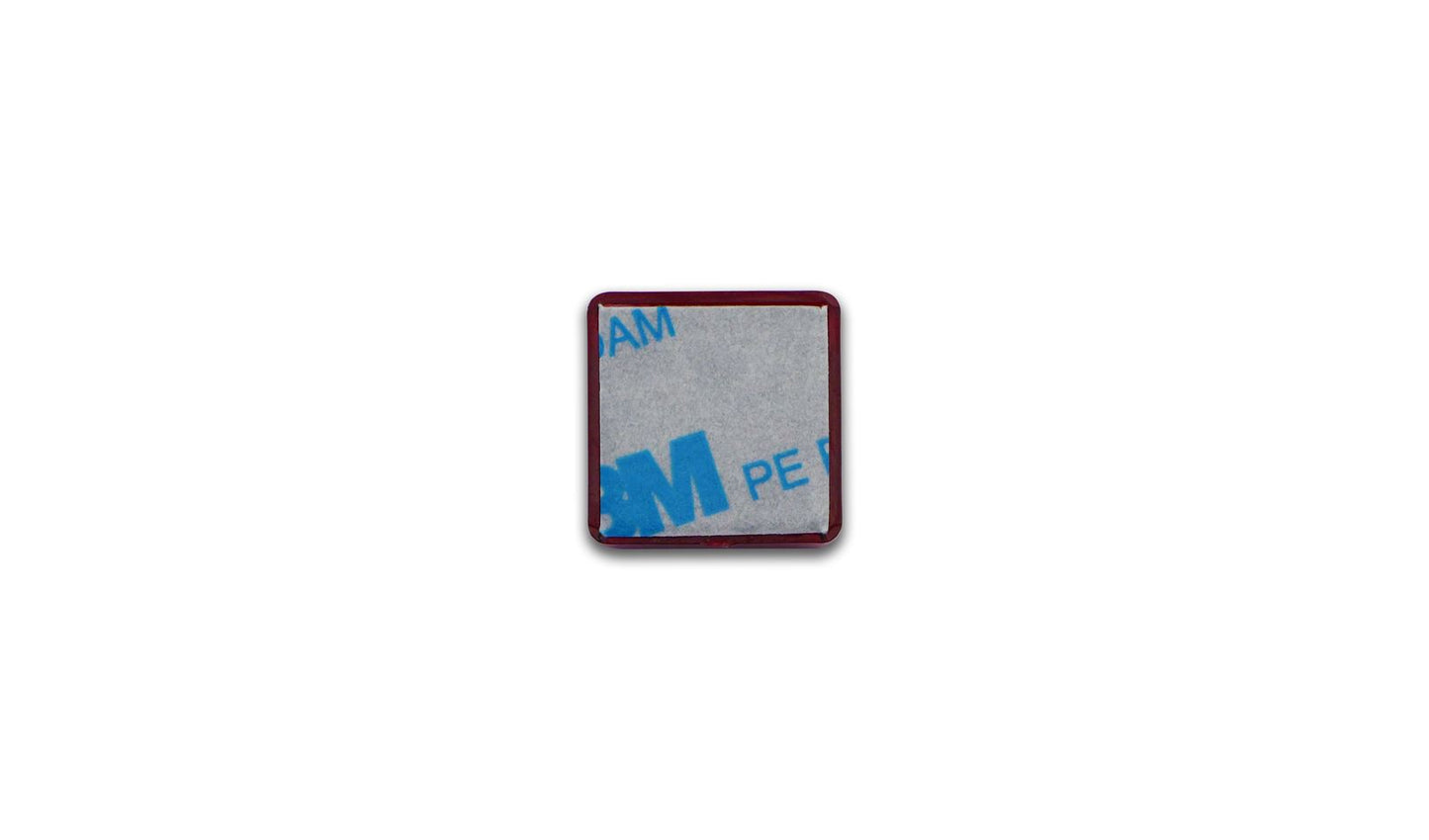 Reflector Red Square Stick-On 20mm x 20mm