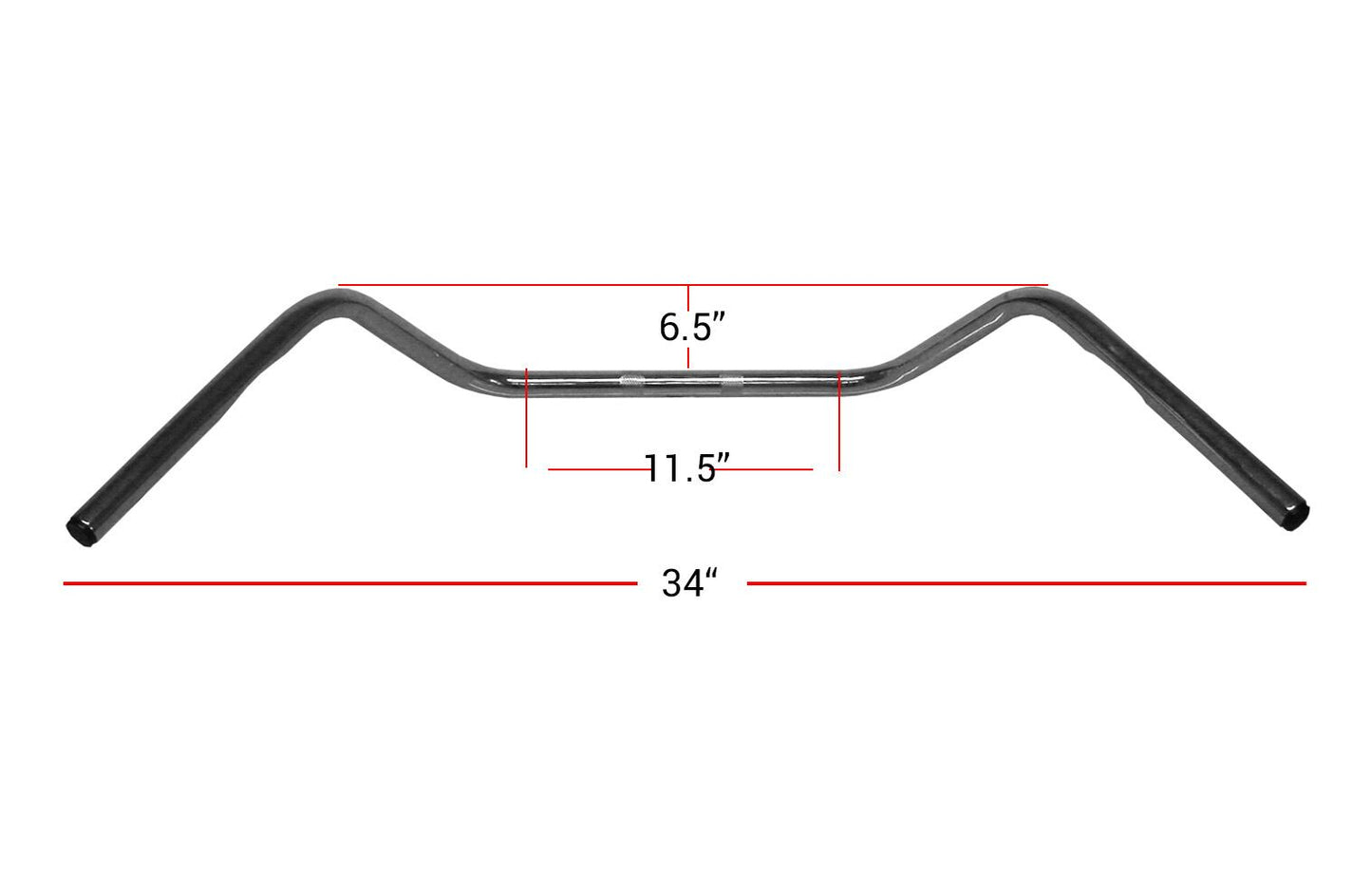 Handlebar 1'' Chrome Pullback 7'' Rise With Dimples