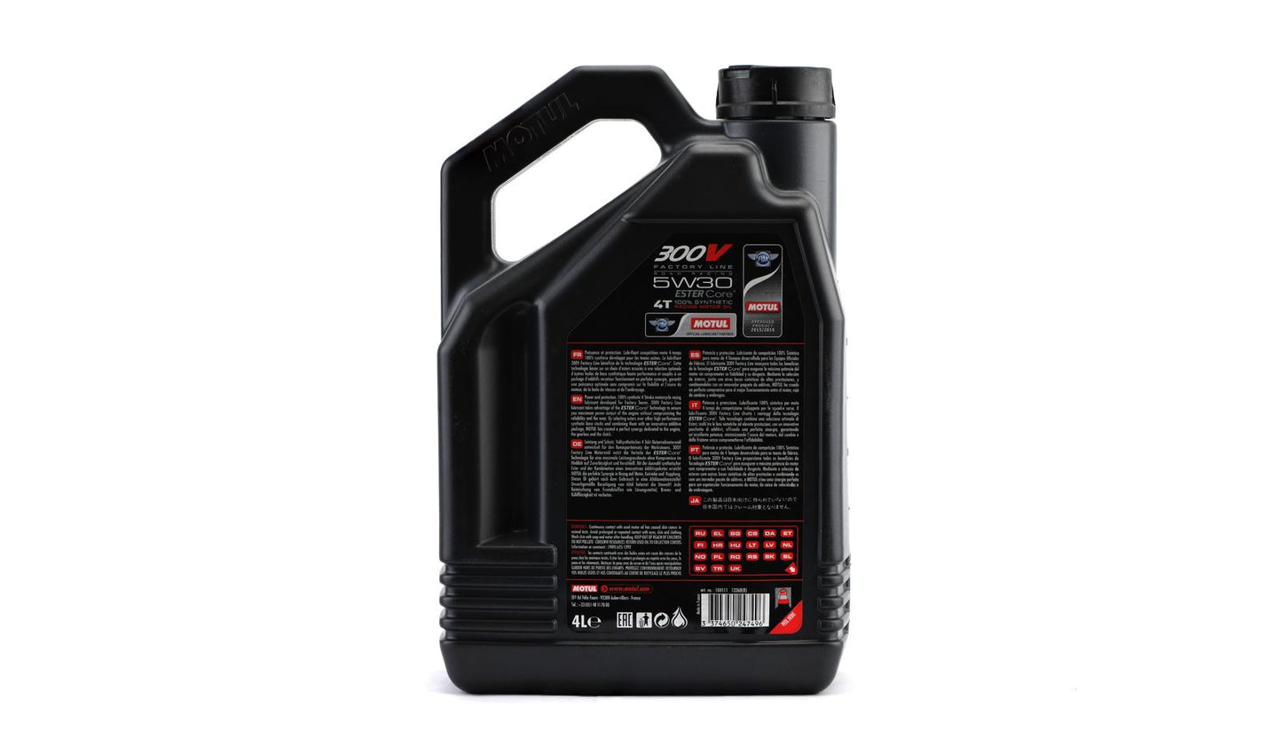 Motul 300V Factory Line 5w30 4T 100% Synthetic 4 Litres