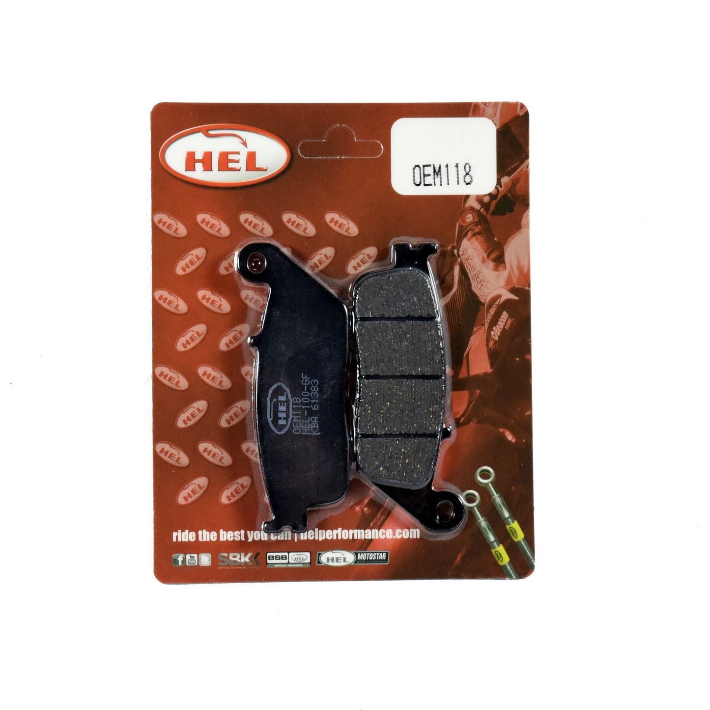Hel Brake Pad OEM118,AD022,FA142,FA226 for Sports,Touring,Commuting