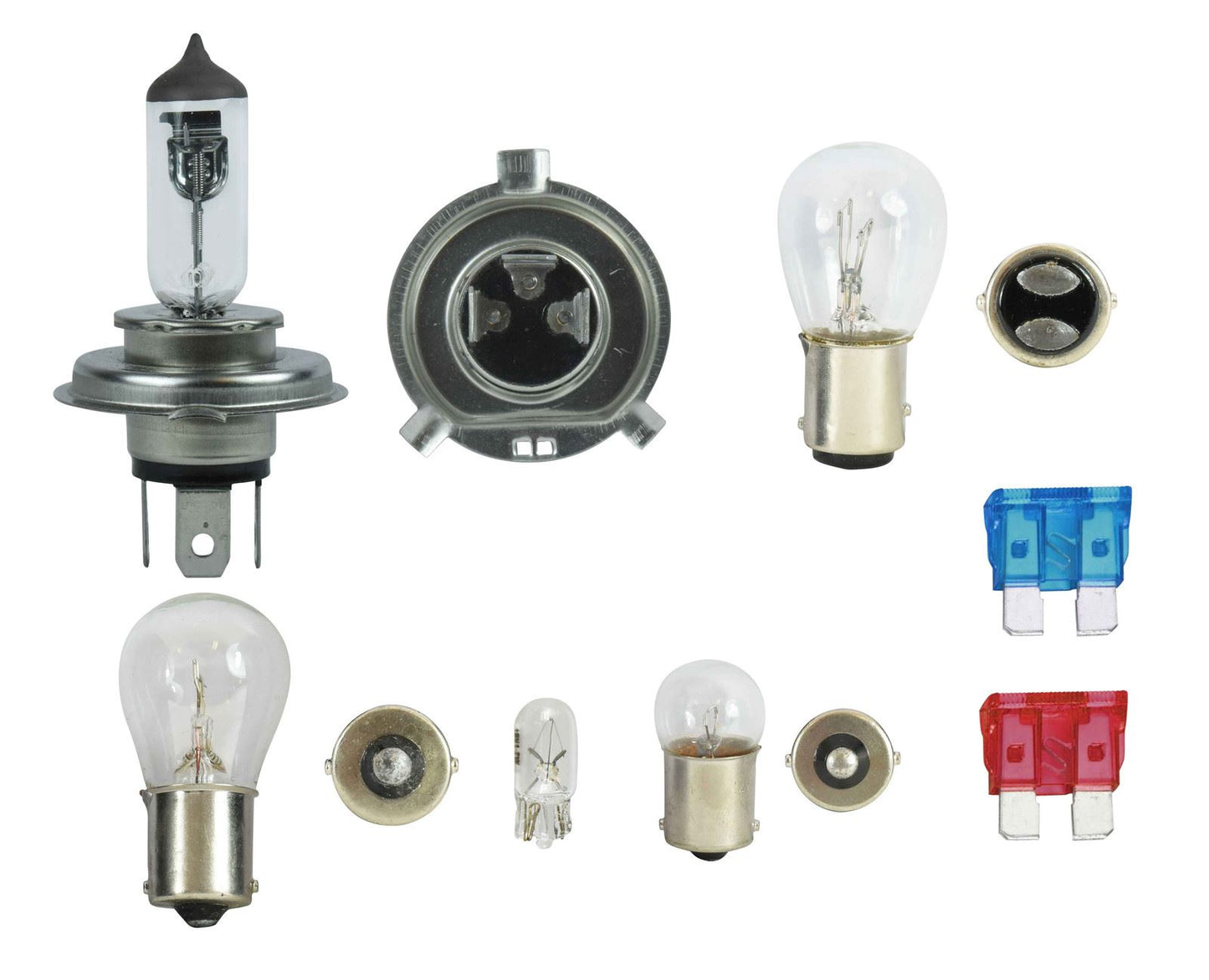 Emergency Bulb Pack Includes H4 Headlight, Indicator, Stop & Tail Bulbs & Fuses