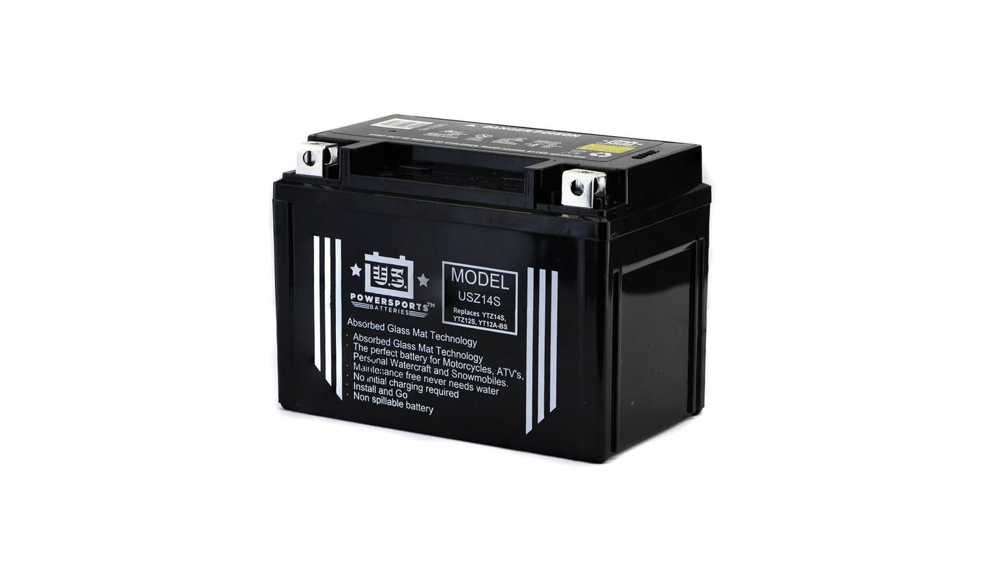 MTX Power/ US Powersports Battery XTZ14S/ USZ14S Sealed 12v 11.2AH CCA:170A L:151mm H:110mm W:87mm CTZ14S-BS, CTZ12S