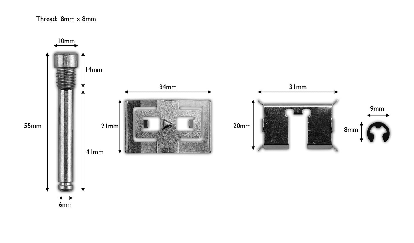 Brake Pad Pin Sets as fitted to 700262 1B9-WF592-00
