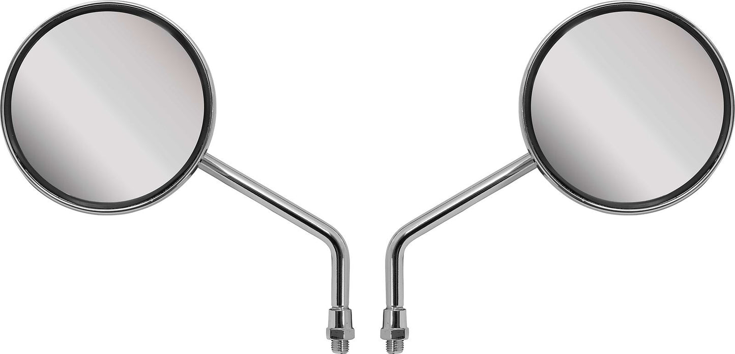 Mirrors Left & Right 10mm Chrome Round Universal (E-Marked)
