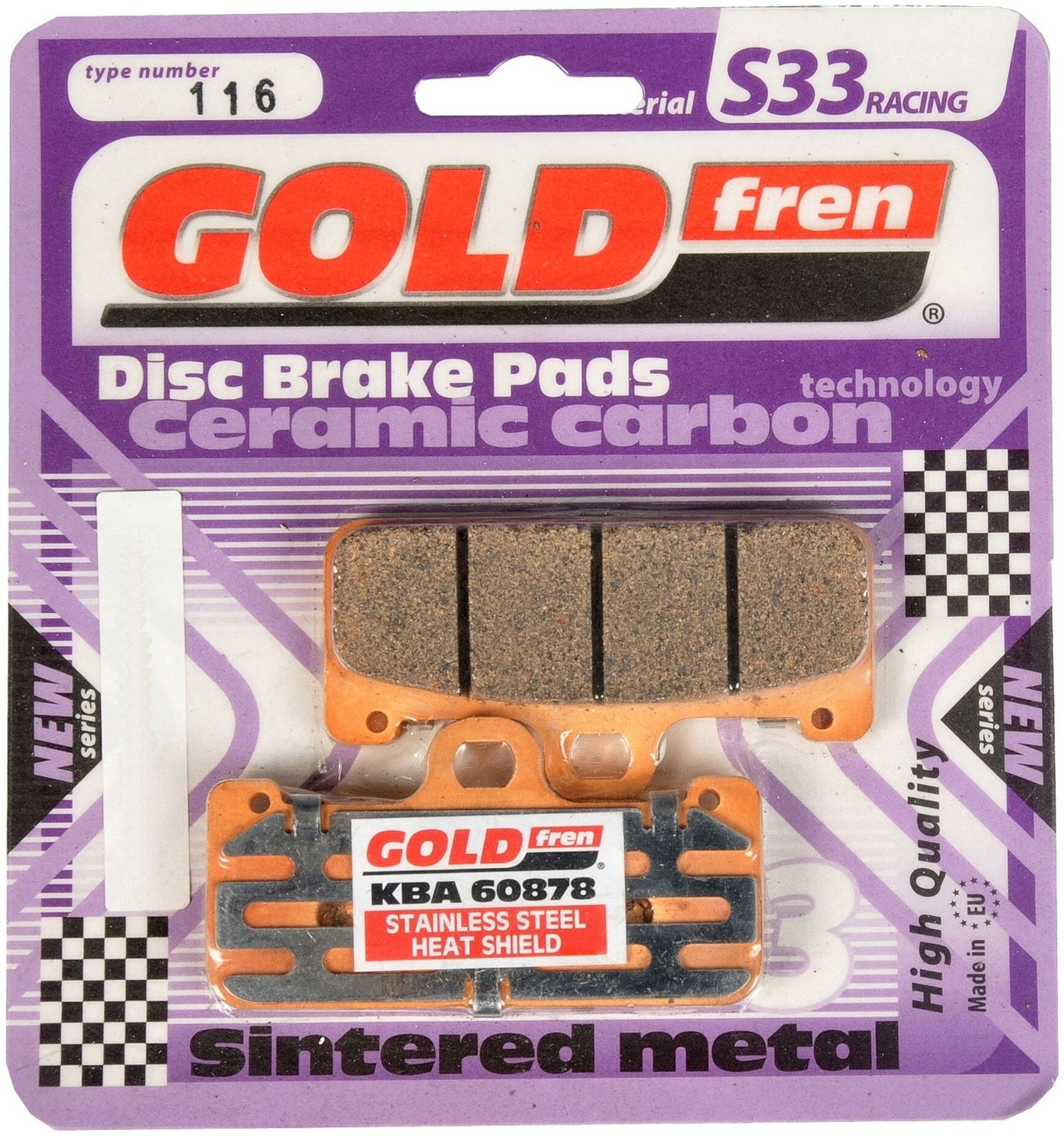 Goldfren Brake Pads S33-116, FA218, FDB2007, SBS695