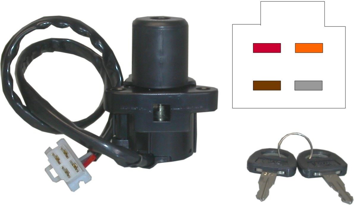 Ignition Switch Suzuki GSXR750,1100 F,G,H,J 85-88 (4 Wires)