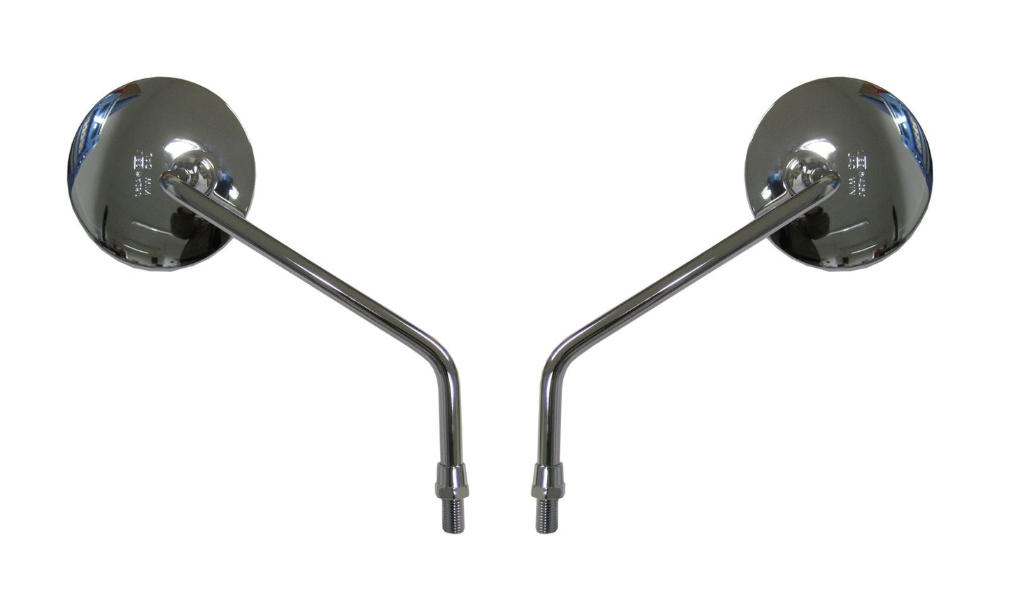 Mirrors 10mm Chrome Round Left & Right Early Yamaha Style