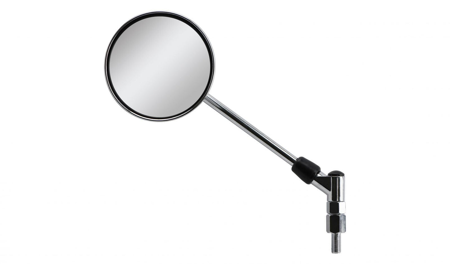 Mirror Left 8mm or 10mm Round Chrome Early Suzuki Type (E-Marked)