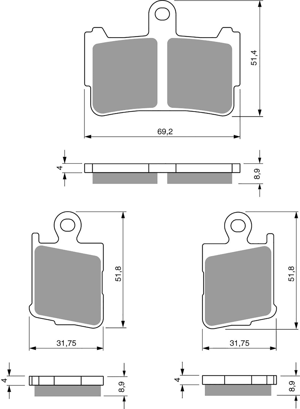 Goldfren Brake Pads S33-298, FA499/4