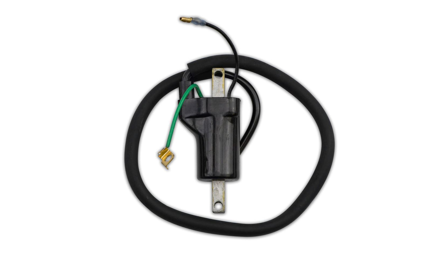 Ignition Coil 12v CDI Single Lead 2 Terminals Bullet & Earth Ring (100mm Centres) (P:0.45Oh, S: 9.65KOh)