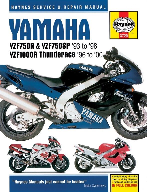 Haynes Manual YZF750R, SP 93-98, YZF1000R Thunderace 96-00