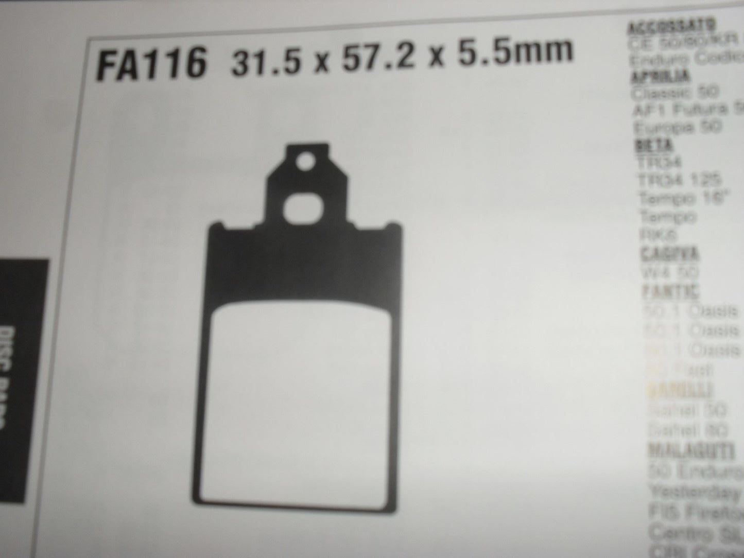EBC FA 116 Motorcycle Brake Pads Limited Stock!!