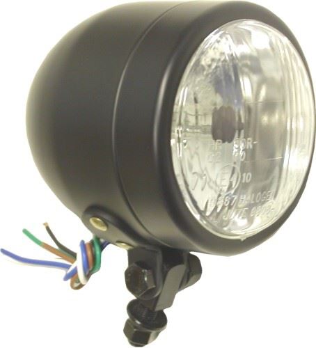 Headlight Complete Black Bottom Mount 4.5"(E Marked)