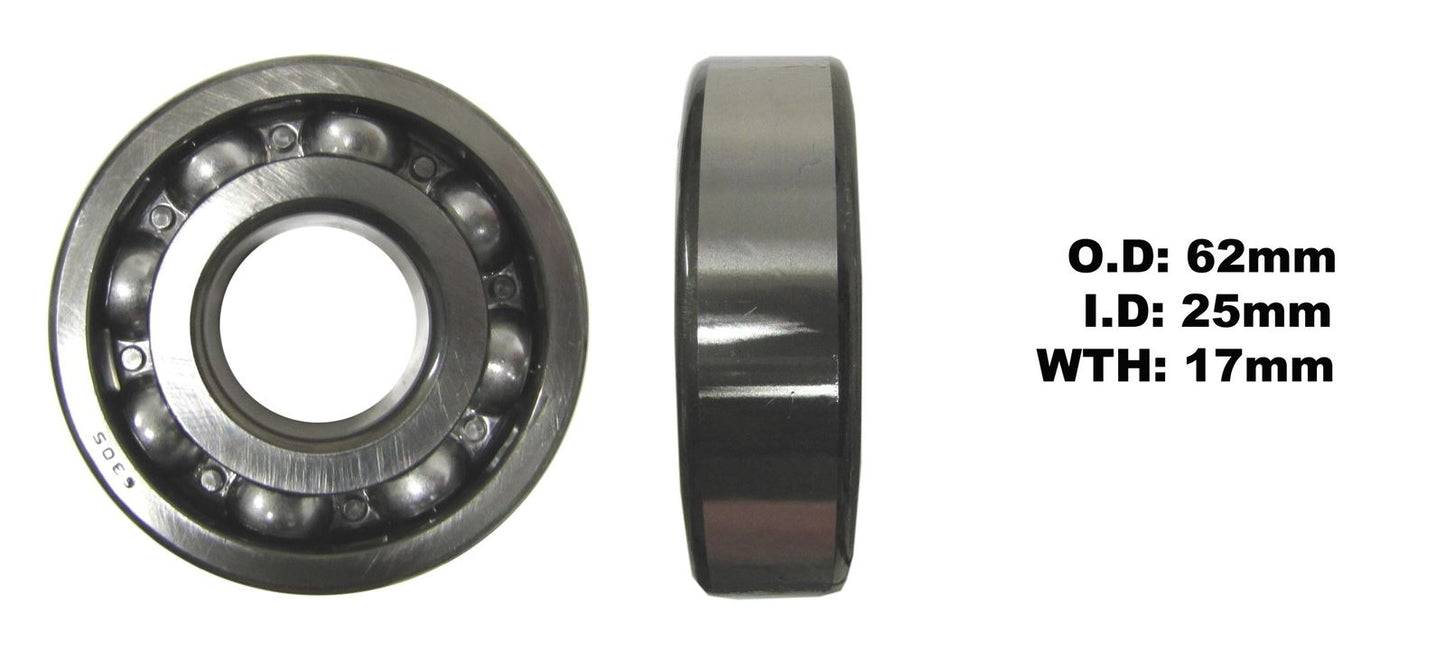 Bearing 6305(I.D 25mm x O.D 62mm x W 17mm)